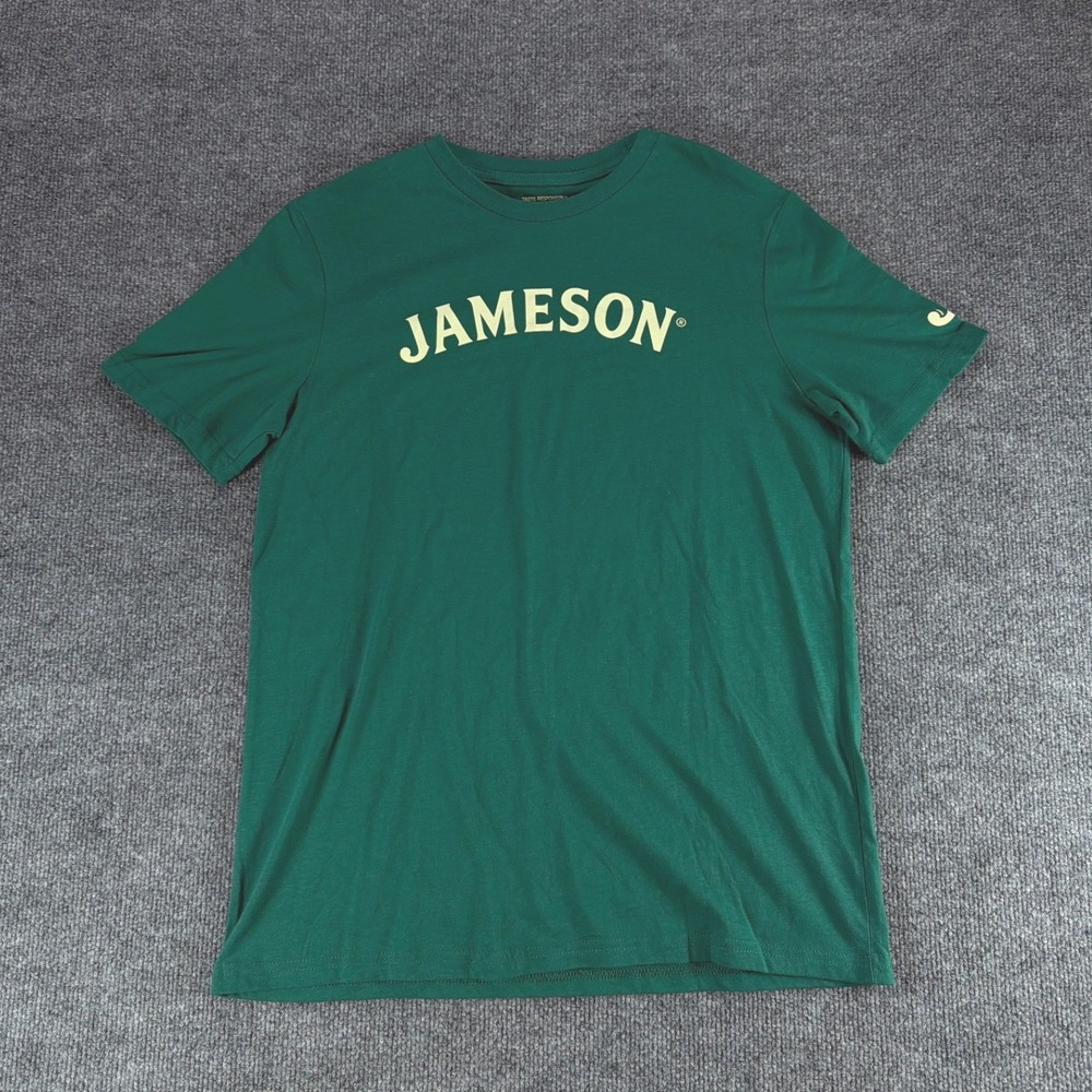 Jameson Irish‎ Whiskey T-Shirt Mens Medium Green Graphic Logo Short Sleeve Tee